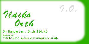 ildiko orth business card