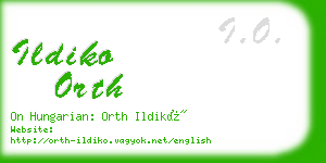 ildiko orth business card